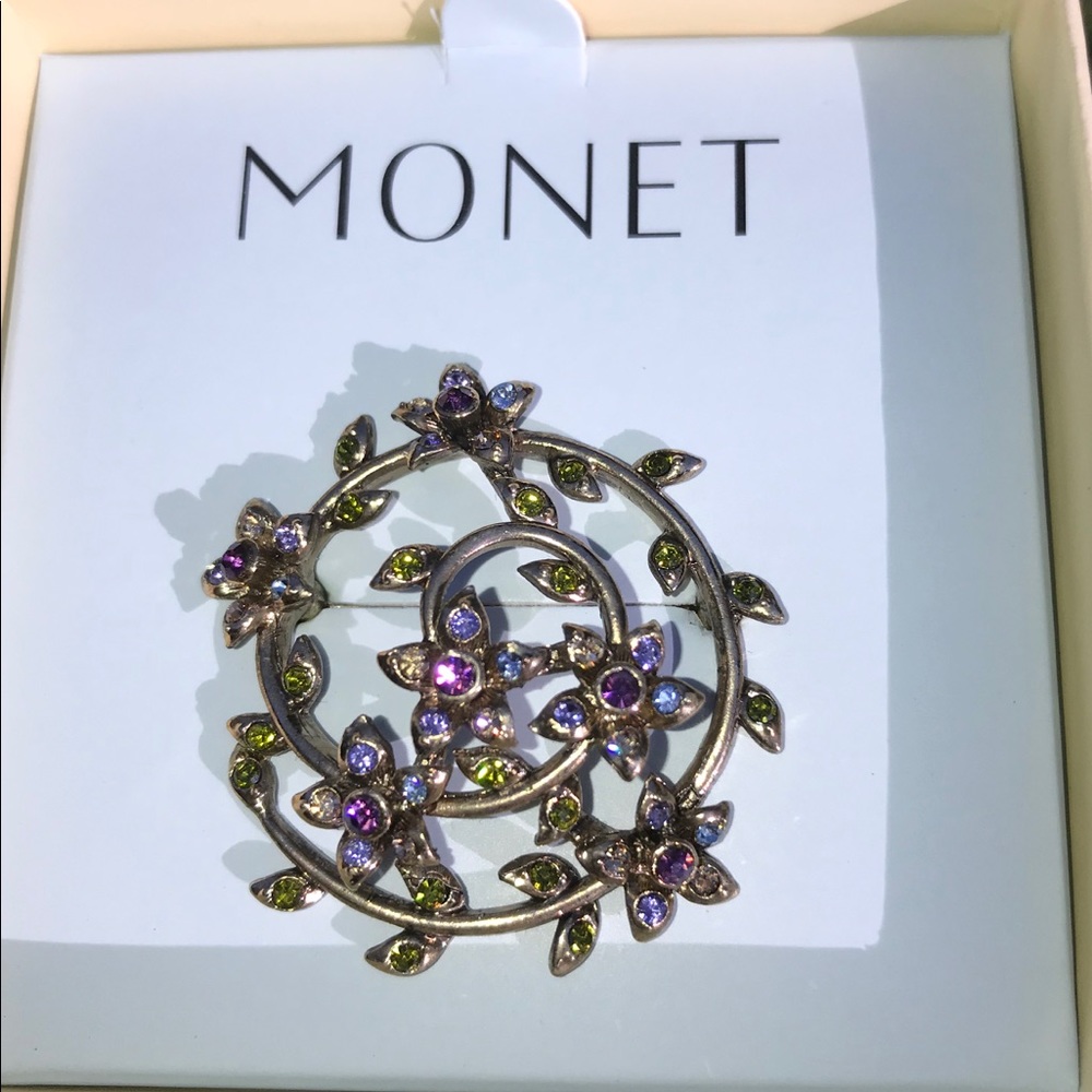 MONET Vintage spiral brooch